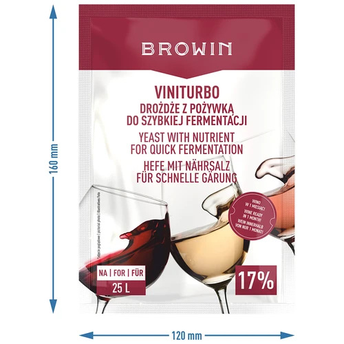 ViniTurbo - kvasnice na rýchlu fermentáciu, 20 g - 3 ['kvasnice s výživou', ' vínne kvasnice s výživou', ' vinárske kvasnice s výživou', ' kvasnice a výživa na víno', ' výživa na víno', ' aktívne sušené vinárske kvasnice', ' vínne kvasnice', ' kvasnice na víno', ' vinárske kvasnice', ' sušené vinárske kvasnice', ' sušené kvasnice', ' sušené kvasnice na víno', ' kvasnice na červené víno', ' kvasnice na biele víno', ' kvasnice na ružové víno']