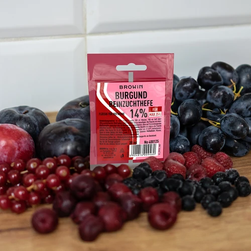 Vínne kvasnice Burgund, 20 ml DE/EN - 2 ['vínne kvasnice', ' burgundské kvasnice', ' kvasnice na červené víno', ' tekuté kvasnice', ' kvasnice v tekutine', ' kvasnice browin', ' kvasnice biowin', ' kvasnice na víno', ' vinárstvo', ' vinárske vybavenie', ' obyčajné kvasnice na víno']