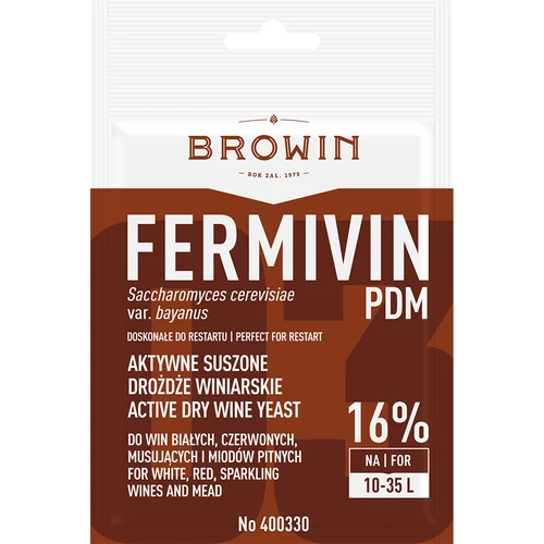 Vínne kvasnice Fermivin PDM, 7 g  - 1 ['kvasnice fermivin', ' aktívne sušené vínne kvasnice', ' vínne kvasnice', ' kvasnice na víno', ' sušené vínne kvasnice', ' sušené kvasnice', ' sušené kvasnice na víno', ' kvasnice na biele víno', ' kvasnice na červené víno', ' kvasnice na medovinu']