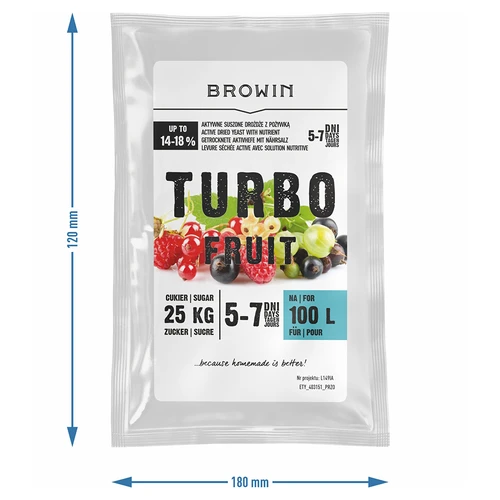 Vínne kvasnice Turbo Fruit 5-7 dní 100 L - 3