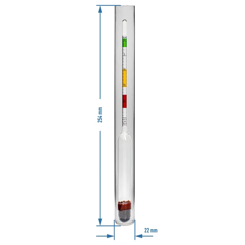 Vinomer (cukrometer) v nerozbitnej skúmavke - 3 ['vinomer', ' cukrometer', ' zariadenie na meranie koncentrácie cukru', ' balingometer', ' na víno', ' na pivo', ' areometer']
