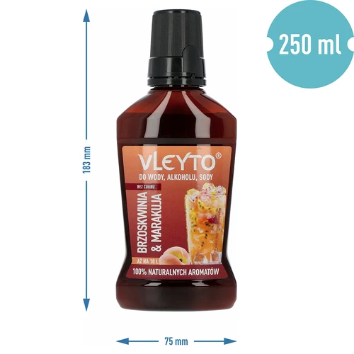 VLEYTO Broskyňa & Marakuja – chuťová esencia s prírodnými arómami, 250 ml - 5 ['chuťové esencie', ' chuťové prísady', ' chuťové esencie do alkoholov', ' chuťové prísady do nápojov', ' esencie do drinkov', ' esencie do nápojov', ' esencie s prírodnými arómami', ' aromatizácia nápojov', ' esencie browin', ' nové esencie', ' hit v chuťových esenciách', ' domáca výroba nápojov', ' chuťové drinky na párty', ' 100% prírodných aróm', ' chuťové koktaily', ' prísada na 10 litrov', ' esencia na 10 L', ' do drinkov a nápojov', ' koncentrát chuti', ' arómy do alkoholu', ' chute do drinkov', ' prírodné esencie', ' prírodné arómy', ' stačí na veľa', ' novinka', ' must have']