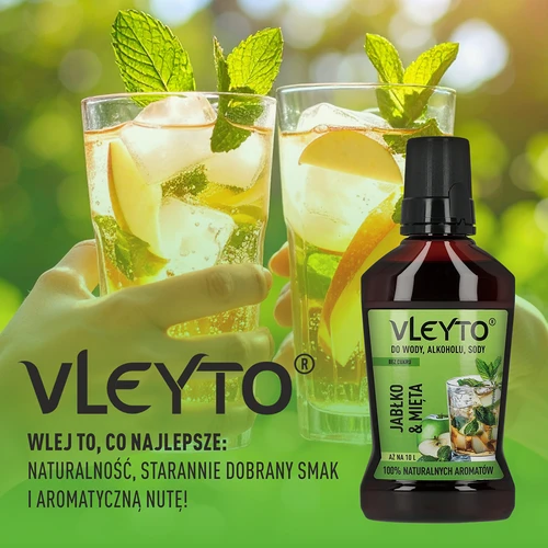 VLEYTO Mäta & Jablko – chuťová esencia s prírodnými arómami, 250 ml - 6 ['chuťové esencie', ' chuťové prísady', ' chuťové esencie do alkoholov', ' chuťové prísady do nápojov', ' esencie do drinkov', ' esencie do nápojov', ' esencie s prírodnými arómami', ' aromatizácia nápojov', ' esencie browin', ' nové esencie', ' hit v chuťových esenciách', ' domáca výroba nápojov', ' chuťové drinky na párty', ' 100% prírodných aróm', ' chuťové koktaily', ' prísada na 10 litrov', ' esencia na 10 L', ' do drinkov a nápojov', ' koncentrát chuti', ' arómy do alkoholu', ' chute do drinkov', ' prírodné esencie', ' prírodné arómy', ' stačí na veľa', ' novinka', ' must have']