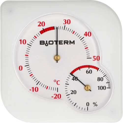 Vnútorný bimetalický teplomer s vlhkomerom (-20 do +50°C), biely  - 1 ['vnútorný teplomer', ' izbový teplomer', ' teplomer do vnútra', ' domáci teplomer', ' teplomer', ' izbový teplomer', ' teplomer čitateľná stupnica', ' teplomer s vlhkomerom', ' bimetalický teplomer', ' bimetalický teplomer s vlhkomerom', ' dobrý teplomer']