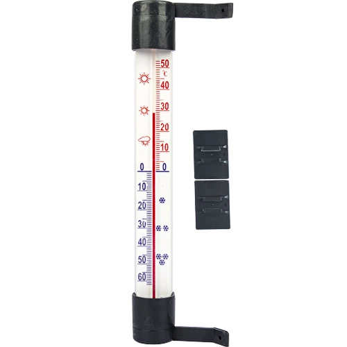 Vonkajší teplomer antracitový (-60°C do +50°C) 23cm  - 1 ['teplomer za oknom', ' aká teplota']