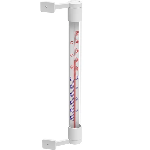 Vonkajší teplomer biely (-50°C do +50°C) 22cm - 2 ['teplomer za oknom', ' aká teplota']