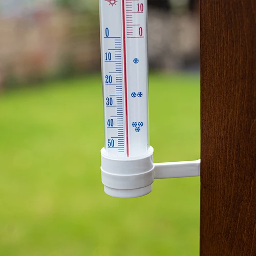 Vonkajší teplomer biely (-50°C do +50°C) 27cm - 3 ['teplomer za oknom', ' aká teplota']