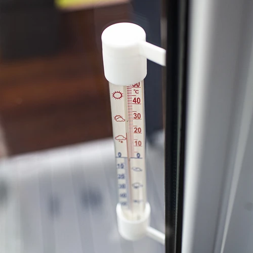 Vonkajší teplomer biely (-60°C do +50°C) 23cm - 4 ['teplomer za oknom', ' aká teplota']