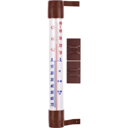 Vonkajší teplomer hnedý (-60°C do +50°C) 23cm  - 1 ['teplomer za oknom', ' aká teplota']