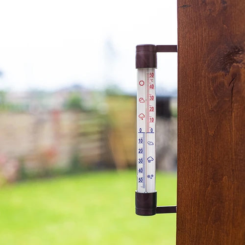 Vonkajší teplomer hnedý (-60°C do +50°C) 23cm - 2 ['teplomer za oknom', ' aká teplota']