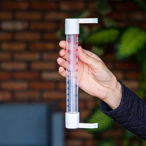Vonkajší teplomer s transparentnou stupnicou (-70°C do +50°C) 23cm mix - 4 ['teplomer za okno', ' aká teplota', ' nalepovací teplomer', ' skrutkovací teplomer', ' čitateľná stupnica']