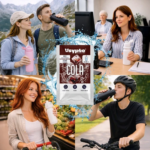 VSYPTO s príchuťou coly - ochucovací prášok do vody, 3 g - 7
