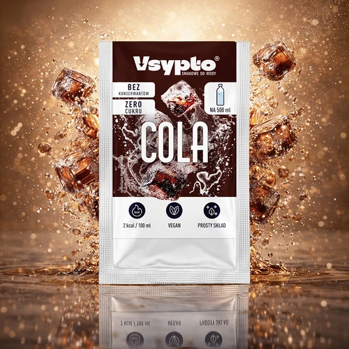VSYPTO s príchuťou coly - ochucovací prášok do vody, 3 g