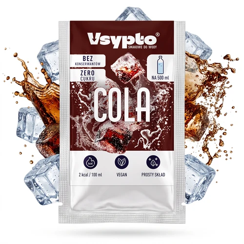 VSYPTO s príchuťou coly - ochucovací prášok do vody, 3 g