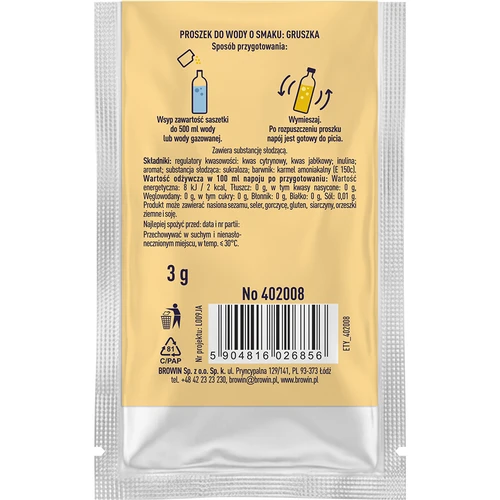 VSYPTO s príchuťou hrušky, 3 g - 3