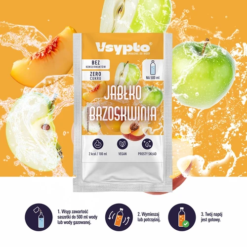 VSYPTO s príchuťou Jablko Broskyňa, 3 g - 5