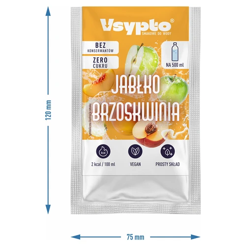 VSYPTO s príchuťou Jablko Broskyňa, 3 g - 4