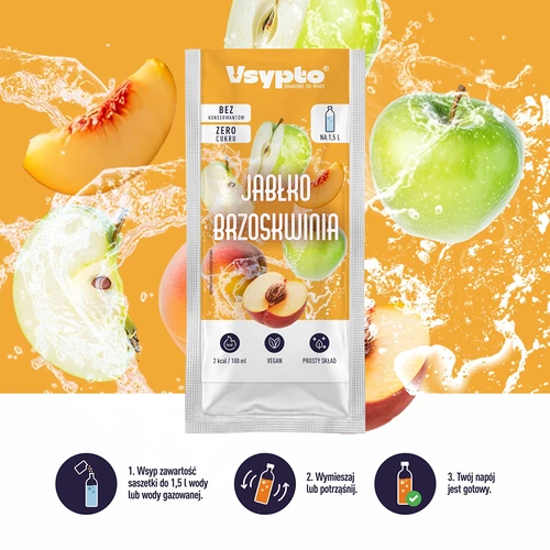 Vsypto s príchuťou Jablko Broskyňa, 9g - 5