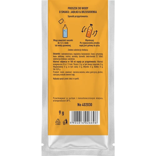 Vsypto s príchuťou Jablko Broskyňa, 9g - 3