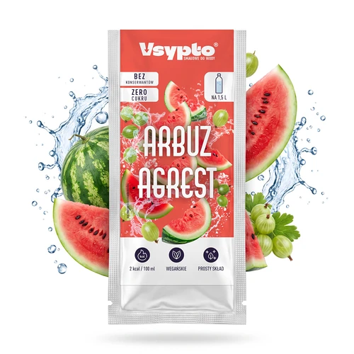 Vsypto s príchuťou vodný melón a egreš, 9 g