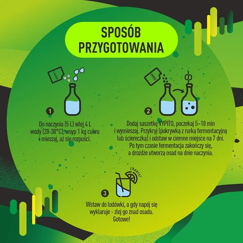 VYPITO 12%, sáčok na 18 drinkov - Energy drink, 126 g - 5 ['do drinkov', ' do alkoholu', ' rýchla fermentácia', ' zmes na výrobu nápojov', ' ideálne do drinkov', ' na výrobu alkoholu', ' soft drinky', ' DIY alkohol', ' nápoje drinky DIY', ' domáce drinky', ' alkohol hand made', ' alkoholické koktaily', ' do nápojov s percentami', ' Energy drink', ' ochutené drinky', ' chillout', ' alkohol na párty', ' domáce percentá', ' domáce nápoje', ' kvasnice s výživou', ' domáca fermentácia kvasníc', ' energy drink']