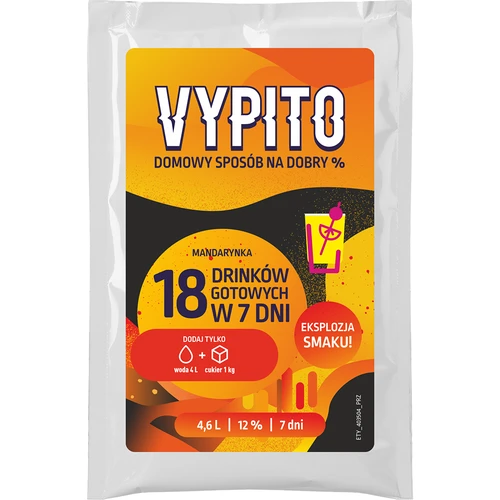VYPITO 12 %, vrecúško na 18 drinkov - Mandarínka, 126 g