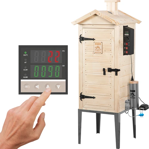 Záhradná drevená údiarňa 200 L – dragON Wood 100E s elektrickým vykurovacím modulom a ovládačom  - 1 ['údenie', ' ľahké údiarne', ' elektrická údiarňa', ' údiarňa s ovládacím panelom', ' výhody údenia pomocou ovládača', ' drevená údiarňa', ' záhradná údiarňa', ' najlepšia údiarňa', ' údiarňa s ovládačom', ' ako údiť', ' akú údiarňu kúpiť', ' domáce údeniny', ' údiarňa na 200 L', ' vysoká údiarňa', ' priestranná údiarňa', ' údiarňa s generátorom dymu', ' údenie dymom', ' generátor dymu na údenie', ' štiepky na údenie', ' novinky na údenie', ' profesionálne údenie', ' ľahké údenie', ' ako používať elektrickú údiarňu']