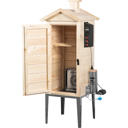 Záhradná drevená údiarňa 200 L – dragON Wood 100E s elektrickým vykurovacím modulom a ovládačom - 2 ['údenie', ' ľahké údiarne', ' elektrická údiarňa', ' údiarňa s ovládacím panelom', ' výhody údenia pomocou ovládača', ' drevená údiarňa', ' záhradná údiarňa', ' najlepšia údiarňa', ' údiarňa s ovládačom', ' ako údiť', ' akú údiarňu kúpiť', ' domáce údeniny', ' údiarňa na 200 L', ' vysoká údiarňa', ' priestranná údiarňa', ' údiarňa s generátorom dymu', ' údenie dymom', ' generátor dymu na údenie', ' štiepky na údenie', ' novinky na údenie', ' profesionálne údenie', ' ľahké údenie', ' ako používať elektrickú údiarňu']