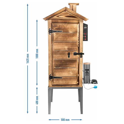 Záhradná údiarňa 200 l dragON Wood 100E – opálené drevo, elektrický ohrievací modul a regulátor - 4