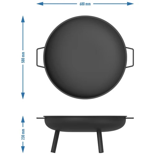 Záhradné ohnisko Ø58 cm, okrúhle, misa - 9 ['ohnisko v záhrade', ' okrúhle ohnisko', ' táborák', ' pod kotlík', ' poľské ohnisko', ' ohnisko surová oceľ', ' ohnisko táborákové', ' liatinový kotlík', ' gril', ' trojnožka', ' záhradné príslušenstvo', ' varenie v záhrade', ' ohnisko pod rošt', ' najlepšie ohnisko', ' maľované ohnisko', ' ohnisko táborákové', ' liatinový kotlík', ' gril', ' trojnožka', ' ohnisko žiaruvzdorné', ' čierne ohnisko', ' moderné ohnisko', ' ohnisko na nožičkách', ' malé ohnisko', ' opekanie klobások']