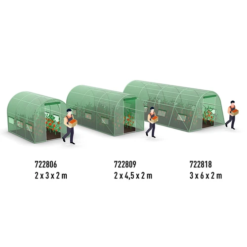 Záhradný skleník (fóliový) 3x6x2 m - 17 ['záhradný skleník', ' záhradný tunel', ' fóliový skleník', ' tunel', ' fóliový tunel', ' fóliovník', ' malý záhradný skleník', ' veľký záhradný skleník', ' pevné záhradné skleníky', ' uzatvárateľný fóliový skleník', ' záhradný skleník s oknami', ' domáci skleník', ' záhradná tepláreň', '']