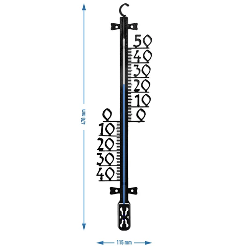 Záhradný teplomer (-40 do +50°C), 47cm - 3 ['teplomer', ' záhradný teplomer', ' teplomer do záhrady', ' teplomer s háčikom', ' teplomer na priskrutkovanie', ' teplomer s veľkou stupnicou', ' čierny teplomer', ' plastový teplomer', ' teplomer z plastu', ' teplomer na zavesenie', ' veľký teplomer', ' vonkajší teplomer', ' čitateľný teplomer do záhrady', ' teplomer na vonkajšie použitie', ' aký teplomer vybrať']