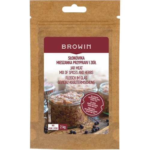 Zaváranina - zmes bylín a korenín, 30 g  - 1 ['mäsová konzerva', ' zaváranina', ' klobása zo zaváraniny', ' nátierkové mäso', ' mäsová konzerva', ' korenie na zaváraninu']