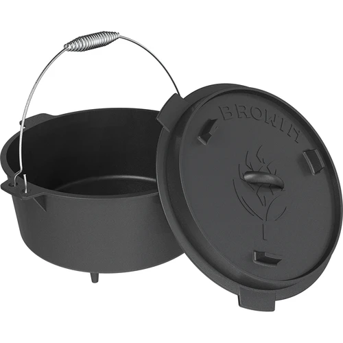 Závesný liatinový kotlík s panvicou  - 1 ['liatinový kotlík', ' kotlík na oheň', ' kotlík s panvicou', ' cigánsky kotlík', ' maďarský kotlík', ' guláš z kotlíka', ' kotlík na ohnisko', ' poľovnícky hrniec', ' poľovnícky kotlík', ' liatinová nádoba', ' darček', ' liatinová panvica', ' liatinový hrniec s panvicou', ' zavesený kotlík', ' kotlík na zavesenie']