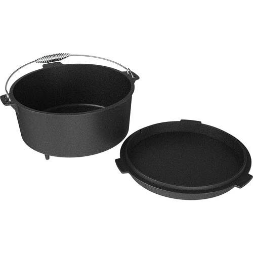 Závesný liatinový kotlík s panvicou - 5 ['liatinový kotlík', ' kotlík na oheň', ' kotlík s panvicou', ' cigánsky kotlík', ' maďarský kotlík', ' guláš z kotlíka', ' kotlík na ohnisko', ' poľovnícky hrniec', ' poľovnícky kotlík', ' liatinová nádoba', ' darček', ' liatinová panvica', ' liatinový hrniec s panvicou', ' zavesený kotlík', ' kotlík na zavesenie']