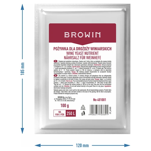 Živná pôda pre vínne kvasinky, 100 g - 2 ['živná pôda pre vínne kvasinky', ' živná pôda na víno', ' vínna živná pôda', ' minerálna živná pôda', ' vínna živná pôda']