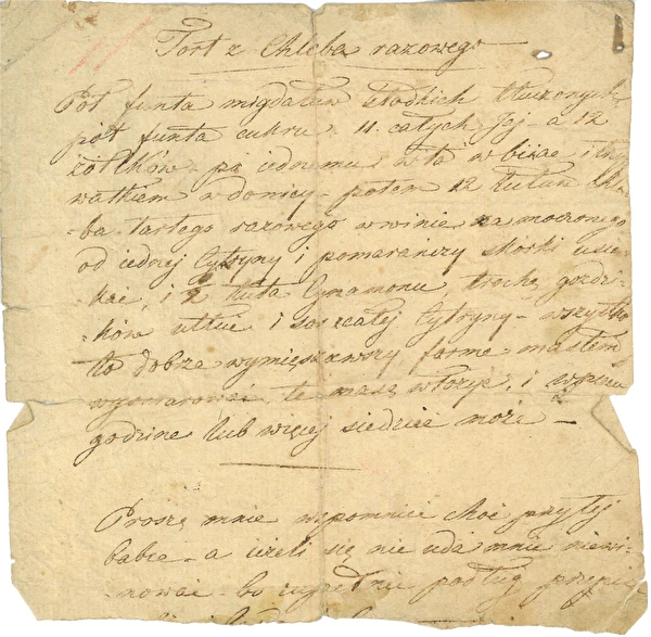 Diel 1: Torta z razového chleba